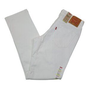 Levis Mens 541 Athletic Taper Jeans W30 L34 White Stretch Denim Mid-Rise